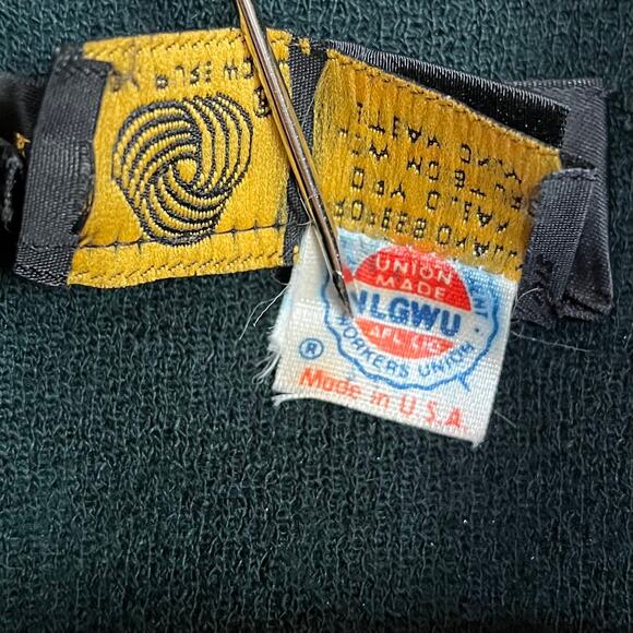 Vintage Donna Karan Black Label Archival Green Wool Wrap Dress Union-Made Size S - Picture 6 of 14